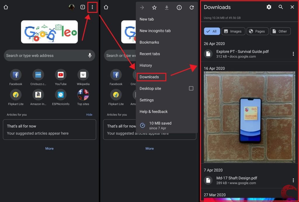 manage downloads in chrome android for mac